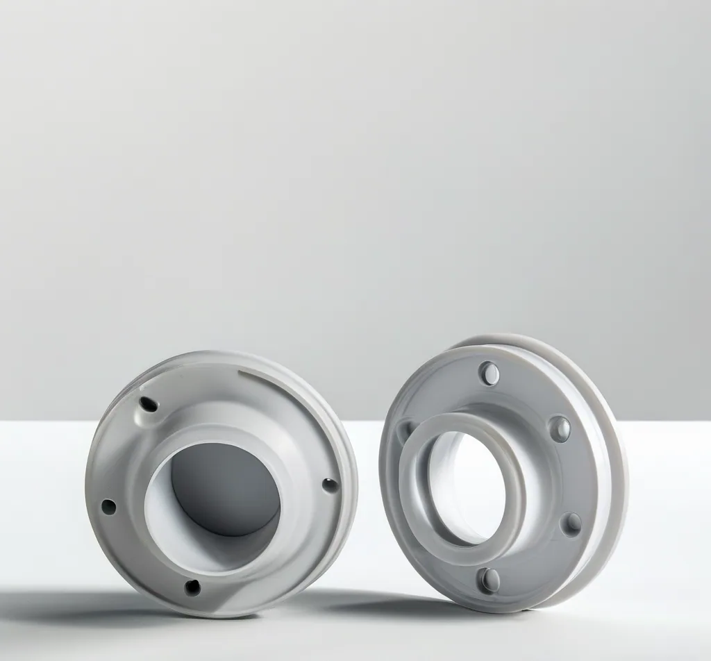 Two shot molded part with hard body and soft overmolded grip