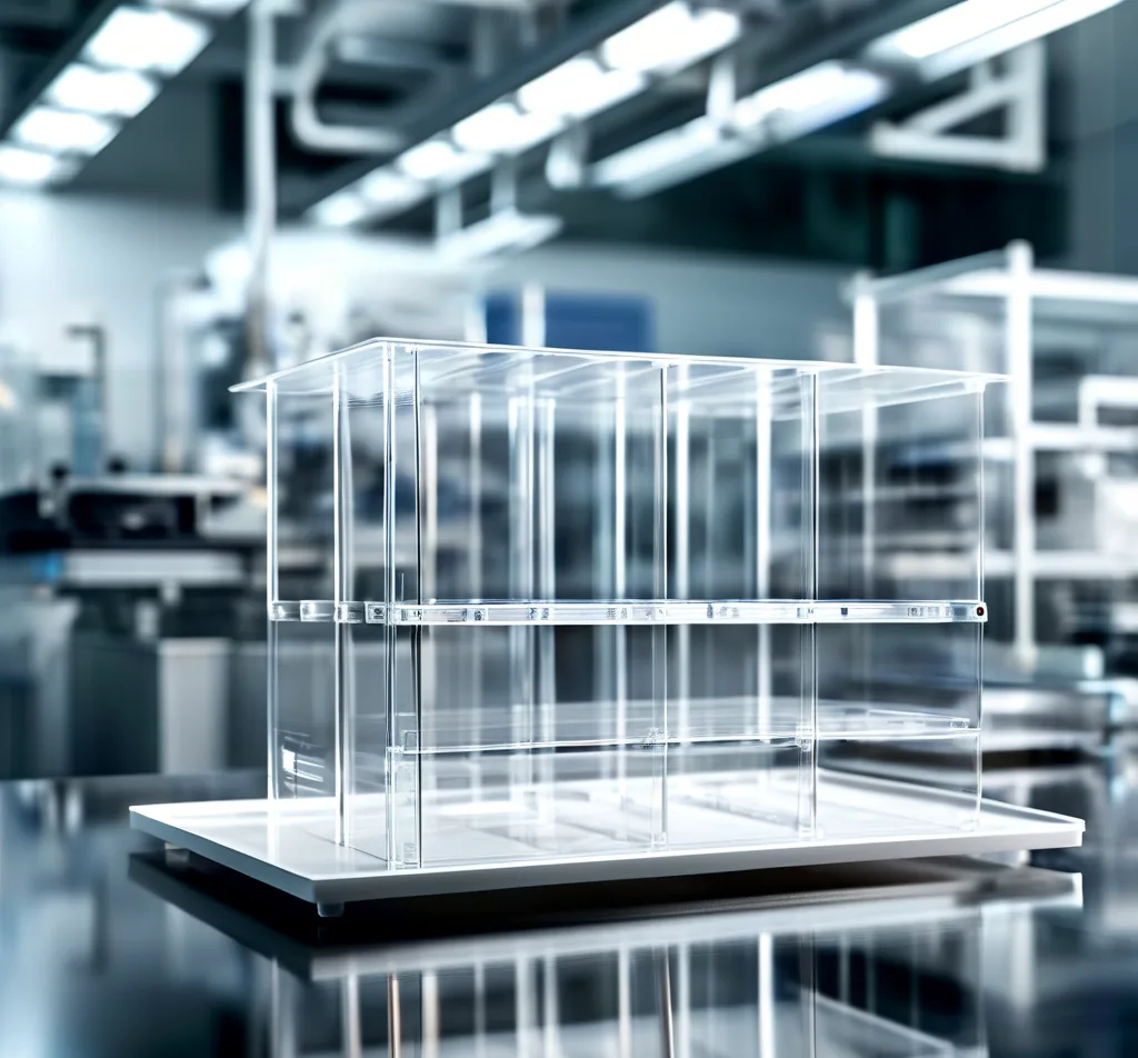 Transparent molded medical component
